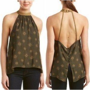 Free People Sun Print Open Back Tank